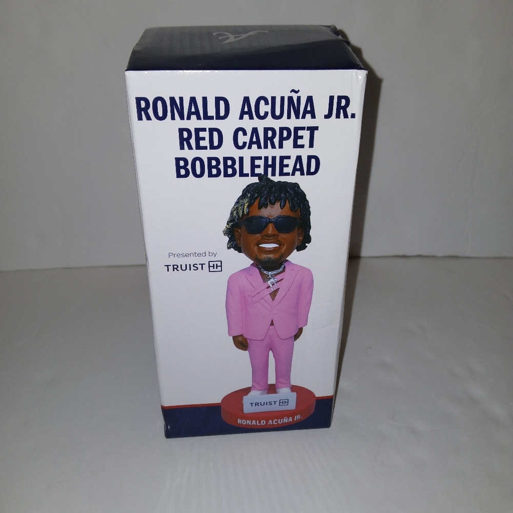 Ronald Acuna Jr Red Carpet Atlanta Braves Bobblehead (Messed up Box) New